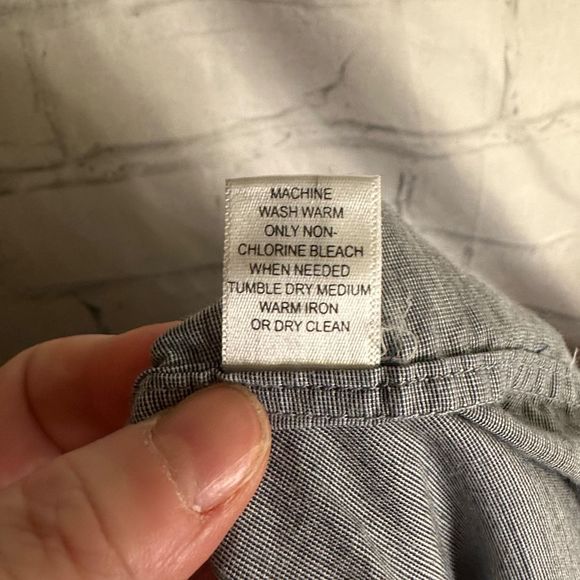 Banana Republic Blue Patterned Men's Button Down Shirt, M 15-15.5, Pre-owned - Picture 7 of 7